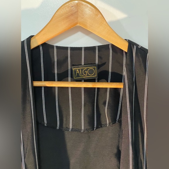 Algo 80’s 90’s Pinstripes Dress Jacket Light Shoulder Pads - Picture 7 of 10